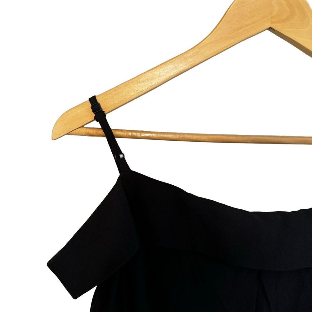 VICI Women Off Shoulder Black Blouse Long Sleeve Medium Cold Shoulder Shirt - Picture 10 of 11